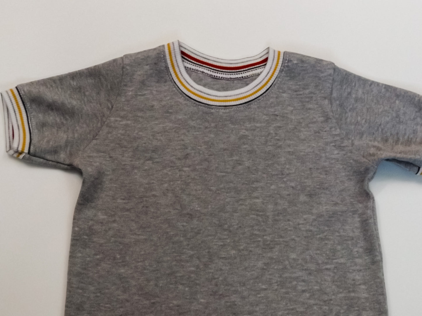 Grey Retro Stripe Tee