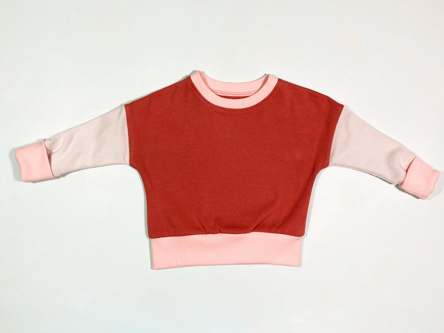 Rosebud Cream and Pink Dolman Top